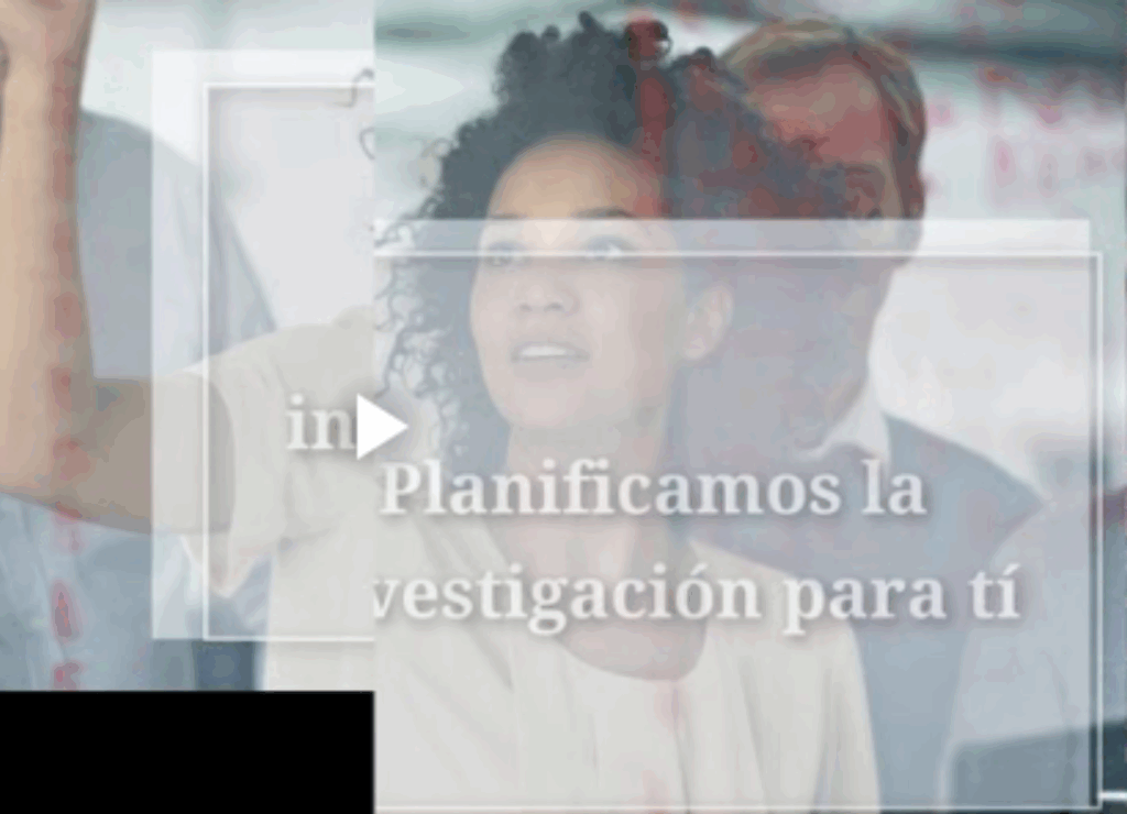 Profesionales planificando una investigación con el mensaje “Planificamos la investigación para ti”
