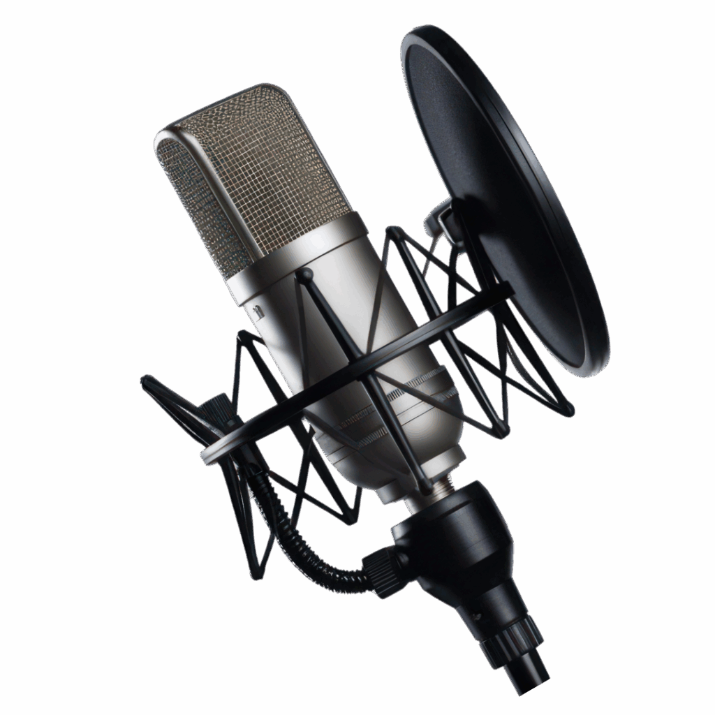 Micrófono profesional representando las intervenciones de Investigaciones Nor en medios de comunicación en Donostia